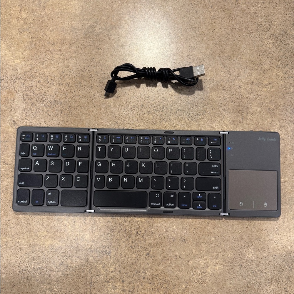 Jelly Comb Foldable Bluetooth Keyboard & Touchpad Small Size Windows Android iOS